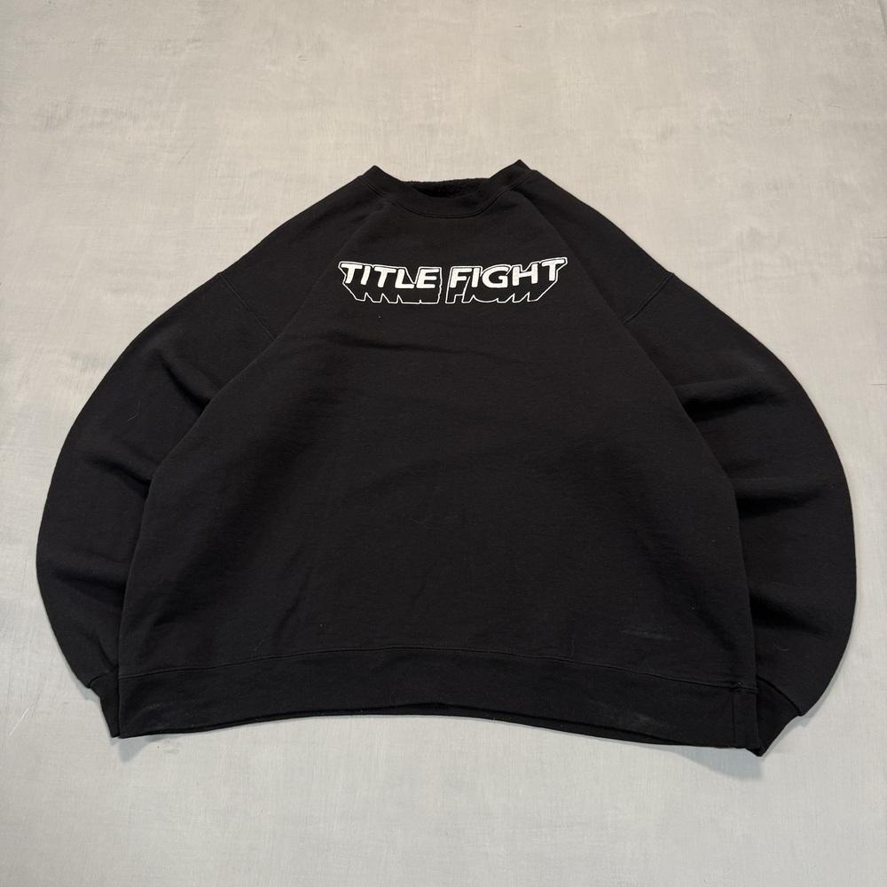 Printed Men's crewneck sweatshirt Y2K Black Size L